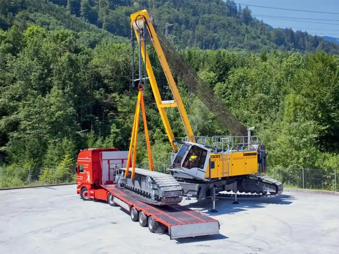 크롤러 크레인을 안전하게 운반하는 방법